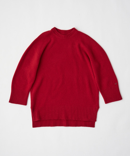 UNFIL(アンフィル)の「UNFIL アンフィル / fine lambs wool oversized P/O ファインラムウールオーバーサイズプルオーバーニット / WVFL-UW118(ニット/セーター・レディース・イエロー系その他/ライトグレー/レッド/ダークブラウン・1)」の4枚目の写真