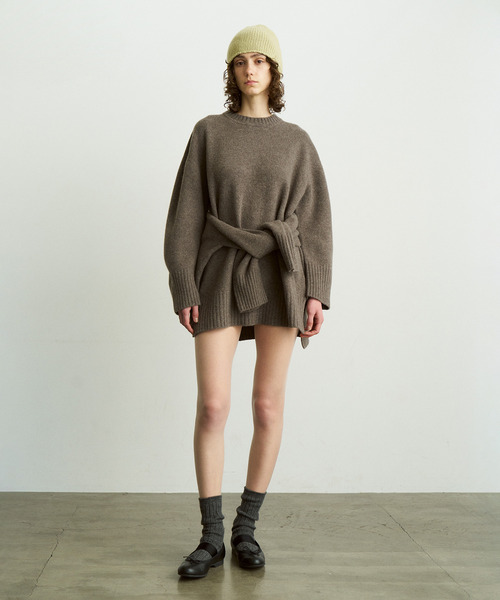 UNFIL(アンフィル)の「UNFIL アンフィル / fine lambs wool oversized P/O ファインラムウールオーバーサイズプルオーバーニット / WVFL-UW118(ニット/セーター・レディース・イエロー系その他/ライトグレー/レッド/ダークブラウン・1)」の5枚目の写真