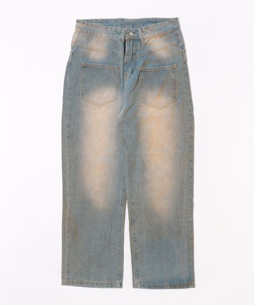 Revo.(レボ)の「Front Back Dirty Washed Denim(デニムパンツ・メンズ・ブルー・XL/M)」の1枚目の写真