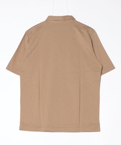 three dots（スリードッツ）の「パウダリーコットン スキッパーポロ（ポロシャツ・メンズ・ブラウン系その他・LARGE/MEDIUM/SMALL/X-LARGE）」の2枚目の写真