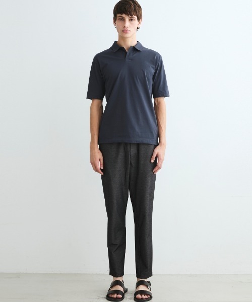 three dots（スリードッツ）の「パウダリーコットン スキッパーポロ（ポロシャツ・メンズ・ブラウン系その他・LARGE/MEDIUM/SMALL/X-LARGE）」の8枚目の写真