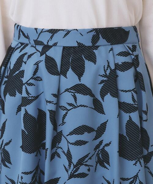 セール】フラワータックフレアスカート【洗濯機OK/イージーアイロン/防