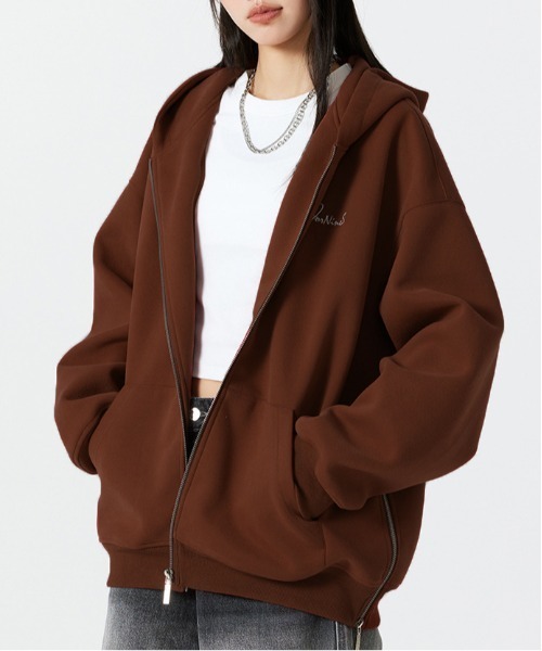 WEGO(ウィゴー)の「WEGO/レタープリントオーバーサイズパーカー(パーカー・レディース・ブラック/グレー/ブラウン・LARGE/MEDIUM)」の3枚目の写真