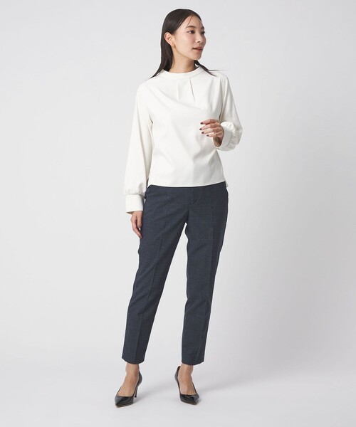 A DAY IN THE LIFE UNITED ARROWS（アデイインザライフユナイテッドアローズ）の「ドビー テーパードパンツ ‐ウォッシャブル・セットアップ対応‐＜A DAY IN THE LIFE＞（スラックス・レディース・ネイビー/ダークグレー・36/38/40）」の17枚目の写真