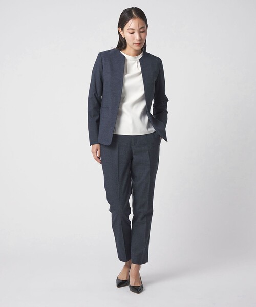 A DAY IN THE LIFE UNITED ARROWS（アデイインザライフユナイテッドアローズ）の「ドビー テーパードパンツ ‐ウォッシャブル・セットアップ対応‐＜A DAY IN THE LIFE＞（スラックス・レディース・ネイビー/ダークグレー・36/38/40）」の18枚目の写真