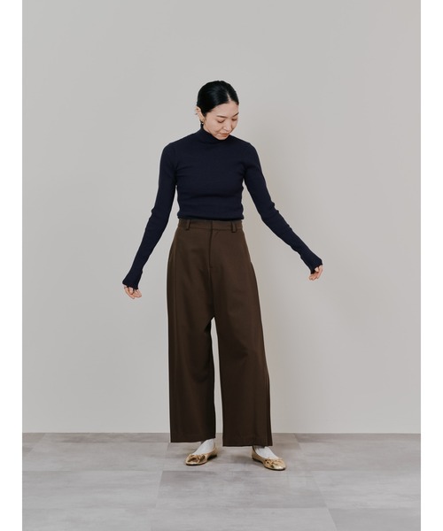 TEVALT（ヴァレット）の「リブタートルニットトップス（ニット/セーター・レディース・イエロー/ターコイズブルー/ネイビー・38）」の6枚目の写真