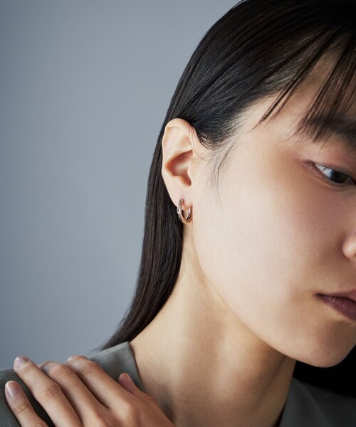 Jouete（ジュエッテ）の「[スナップピアス] ツイスト（ピアス（両耳用）・レディース・イエローゴールド/プラチナム・FREE）」の7枚目の写真