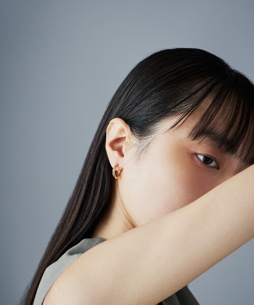 Jouete（ジュエッテ）の「[スナップピアス] ツイスト（ピアス（両耳用）・レディース・イエローゴールド/プラチナム・FREE）」の9枚目の写真