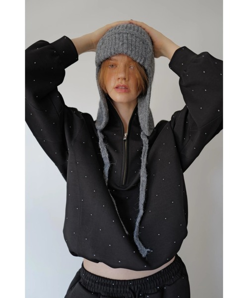 TRUNC（トランクエイティーエイト）の「Half Zip Sweat SET UP（スウェット・レディース・ブラック/ブラウン・FREE）」の4枚目の写真