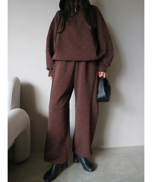 TRUNC（トランクエイティーエイト）の「Half Zip Sweat SET UP（スウェット・レディース・ブラック/ブラウン・FREE）」の12枚目の写真