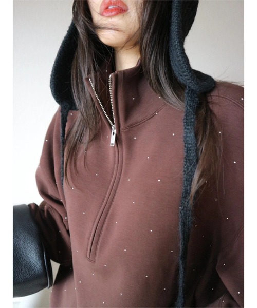 TRUNC（トランクエイティーエイト）の「Half Zip Sweat SET UP（スウェット・レディース・ブラック/ブラウン・FREE）」の18枚目の写真