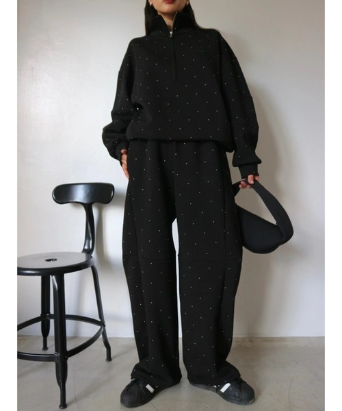 TRUNC（トランクエイティーエイト）の「Half Zip Sweat SET UP（スウェット・レディース・ブラック/ブラウン・FREE）」の22枚目の写真