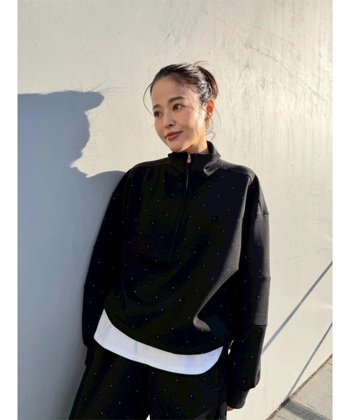 TRUNC（トランクエイティーエイト）の「Half Zip Sweat SET UP（スウェット・レディース・ブラック/ブラウン/ベージュ・FREE）」の17枚目の写真