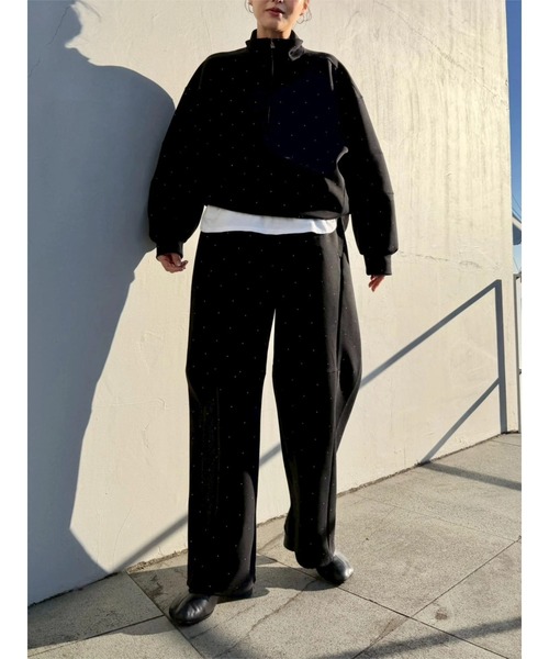 TRUNC（トランクエイティーエイト）の「Half Zip Sweat SET UP（スウェット・レディース・ブラック/ブラウン/ベージュ・FREE）」の16枚目の写真