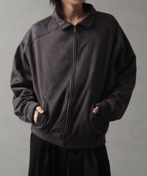 セール】裏フリーススウェードライクスイングトップ（ブルゾン）｜Art