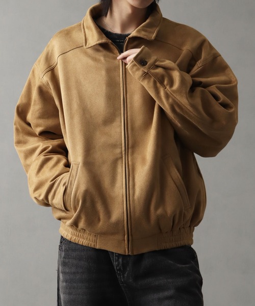 セール】裏フリーススウェードライクスイングトップ（ブルゾン）｜Art
