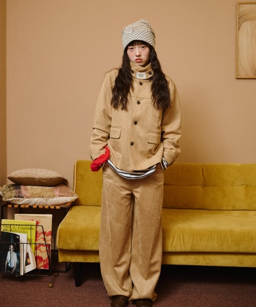 common gull products.(コモンガルプロダクツ)の「秋の残り香なスエードパンツ(その他パンツ・レディース・ピンク系/ダークブラウン系/ベージュ系・LARGE/MEDIUM/SMALL)」の3枚目の写真