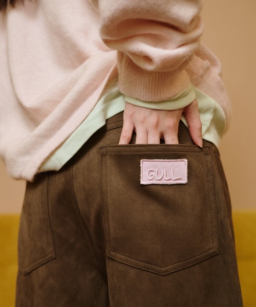 common gull products.(コモンガルプロダクツ)の「秋の残り香なスエードパンツ(その他パンツ・レディース・ピンク系/ダークブラウン系/ベージュ系・LARGE/MEDIUM/SMALL)」の9枚目の写真