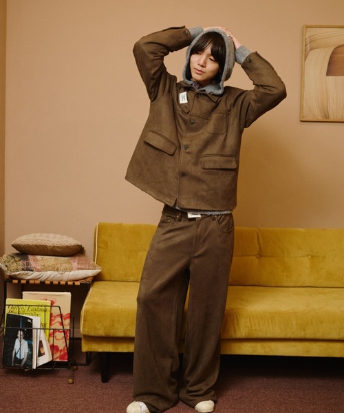 common gull products.(コモンガルプロダクツ)の「秋の残り香なスエードパンツ(その他パンツ・レディース・ピンク系/ダークブラウン系/ベージュ系・LARGE/MEDIUM/SMALL)」の11枚目の写真
