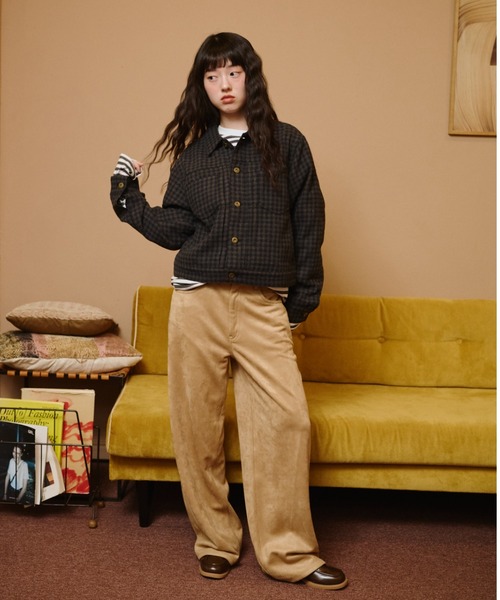 common gull products.(コモンガルプロダクツ)の「秋の残り香なスエードパンツ(その他パンツ・レディース・ピンク系/ダークブラウン系/ベージュ系・LARGE/MEDIUM/SMALL)」の20枚目の写真