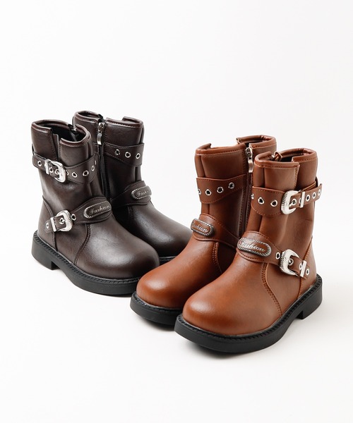 URBAN CHERRY（アーバンチェリー）の「ベルトデザインエンジニアブーツ（ブーツ・キッズ・ブラウン/ブラック・18.0cm/19.0cm/19.5cm/20.0cm/20.5cm/21.0cm/21.5cm/22.5cm/18.5cm）」の6枚目の写真