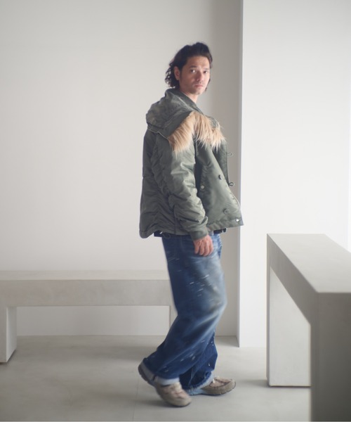 ADAM PATEK(アダムパテック)の「ADAMPATEK/N-2.5B jacket/N2.5Bフライトジャケット(AP2523011)(ミリタリージャケット・レディース・ブラック/オリーブ・1/2)」の14枚目の写真