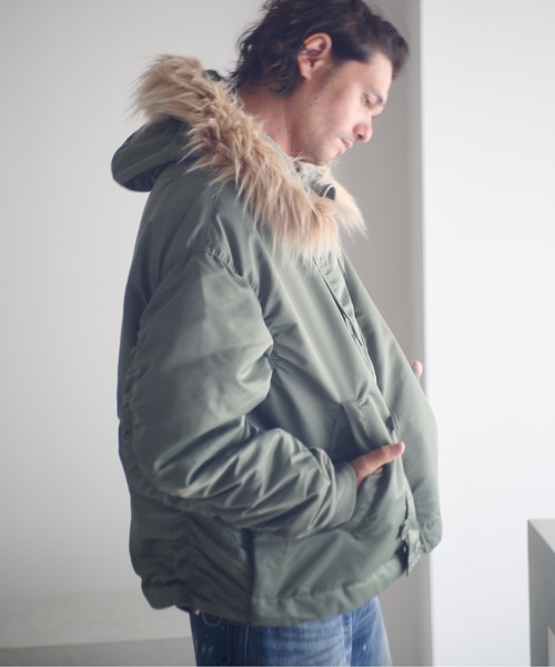 ADAM PATEK(アダムパテック)の「ADAMPATEK/N-2.5B jacket/N2.5Bフライトジャケット(AP2523011)(ミリタリージャケット・レディース・ブラック/オリーブ・1/2)」の5枚目の写真