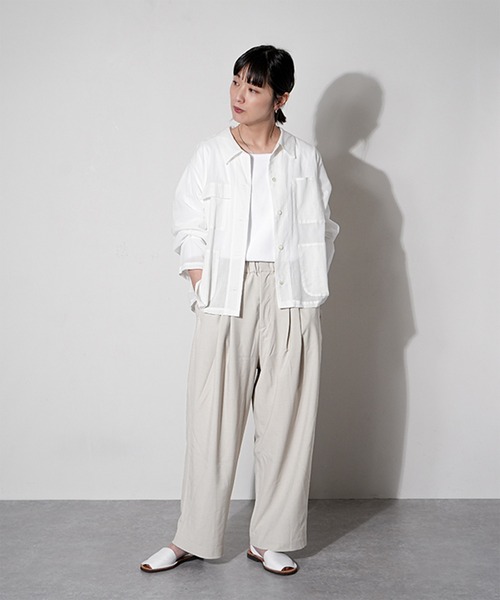 solamonat poche(ソラモナポッシェ)の「ポリスパンワイドパンツ(その他パンツ・レディース・ホワイト/ライトグレー/チャコールグレー/ブラック/ブラウン・2.0/3.0)」の4枚目の写真