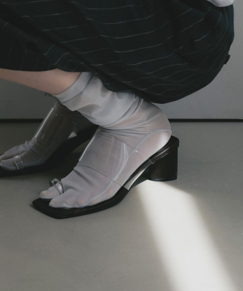 anuke(アンヌーク)の「Square Clear Sandals(サンダル・レディース・クリア・36inch/38inch/37inch)」の5枚目の写真