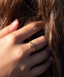 cross ring 【free size】/【ハワイアンジュエリー】【サージカルステンレス】【金属アレルギー対応】【IRIEBEACH / アイリービーチ】つけっぱなしOK
