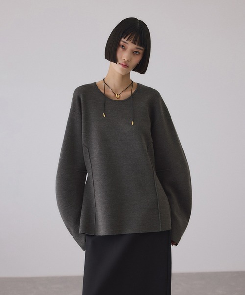 セール】スムースニットフォルムトップス（ニット/セーター）｜ADAM ET