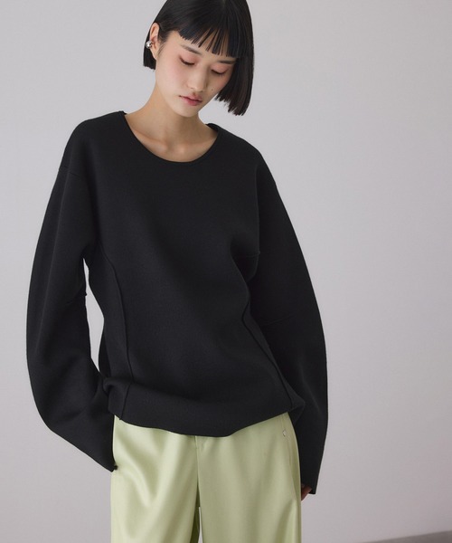 セール】スムースニットフォルムトップス（ニット/セーター）｜ADAM ET