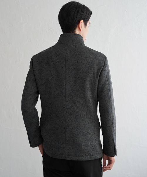 IKKA LOUNGE(イッカラウンジ)の「ウールライクニットスタンドジャケット(カバーオール・メンズ・グレー/ネイビー・M/L/XL/S)」の13枚目の写真