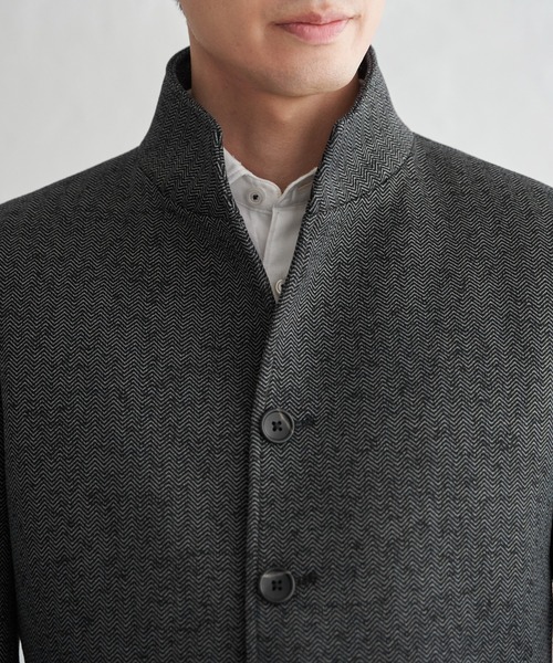 IKKA LOUNGE(イッカラウンジ)の「ウールライクニットスタンドジャケット(カバーオール・メンズ・グレー/ネイビー・M/L/XL/S)」の14枚目の写真
