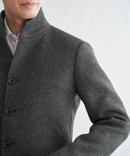 IKKA LOUNGE(イッカラウンジ)の「ウールライクニットスタンドジャケット(カバーオール・メンズ・グレー/ネイビー・M/L/XL/S)」の16枚目の写真