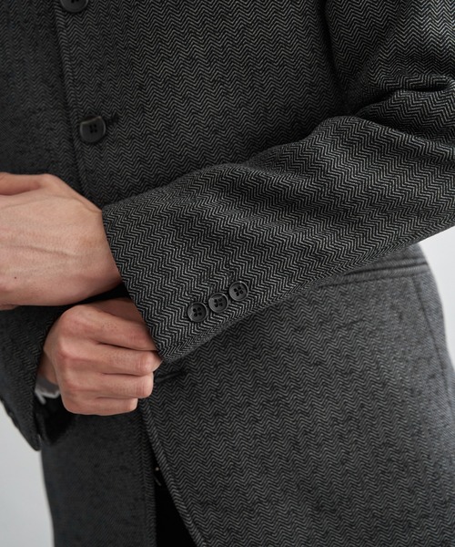 IKKA LOUNGE(イッカラウンジ)の「ウールライクニットスタンドジャケット(カバーオール・メンズ・グレー/ネイビー・M/L/XL/S)」の17枚目の写真