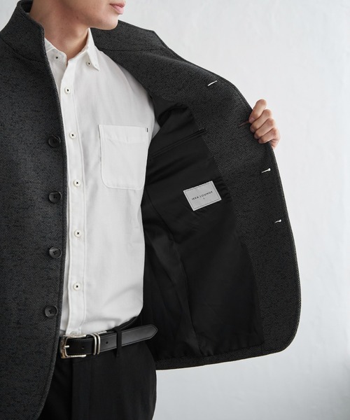 IKKA LOUNGE(イッカラウンジ)の「ウールライクニットスタンドジャケット(カバーオール・メンズ・グレー/ネイビー・M/L/XL/S)」の20枚目の写真