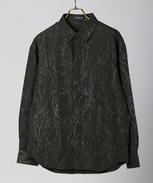 LUXSTYLE(ラグスタイル)の「クラック柄クリンクルシャツ(シャツ/ブラウス・メンズ・ホワイト/ブラック・L/M)」の1枚目の写真