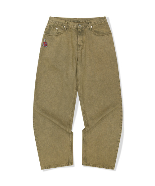 WKNDRS(ウィーキャンドース)の「APPLE DENIM PANTS (BEIGE)(デニムパンツ・レディース・その他・MEDIUM/LARGE/X-LARGE/SMALL)」の1枚目の写真