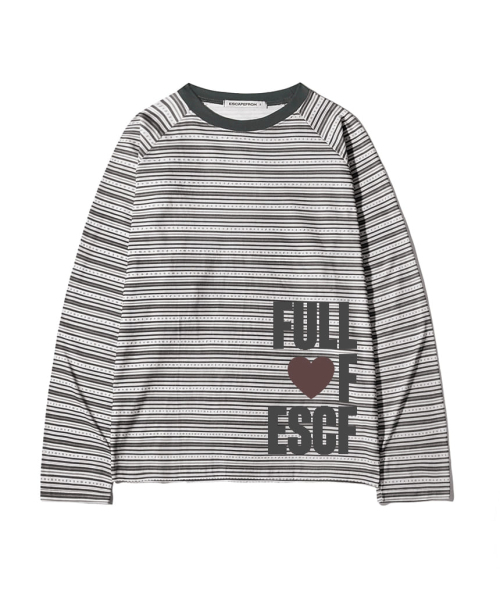 ESCAPEFROM(エスケープフロム)の「フルラブ ESCF エンドグレー スター ロゴ ストライプ フルプリント ロングスリーブ(Tシャツ/カットソー・レディース・その他・MEDIUM/LARGE)」の6枚目の写真