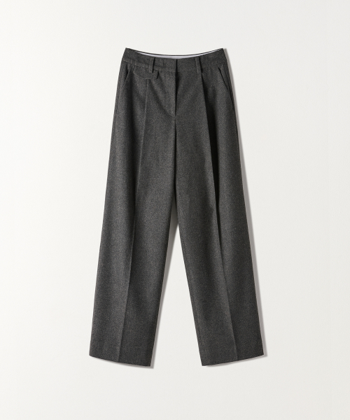 TTUDEMENT(トュードメント)の「WOOL ONE-TUCK WIDE SLACKS CHARCOAL(スラックス・レディース・その他・SMALL/MEDIUM)」の3枚目の写真