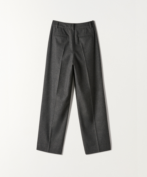 TTUDEMENT(トュードメント)の「WOOL ONE-TUCK WIDE SLACKS CHARCOAL(スラックス・レディース・その他・SMALL/MEDIUM)」の4枚目の写真