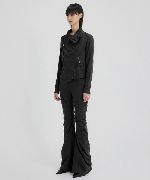 Asymmetrical Drape Pants (FL-245_Black)（その他パンツ）｜FLAREUP
