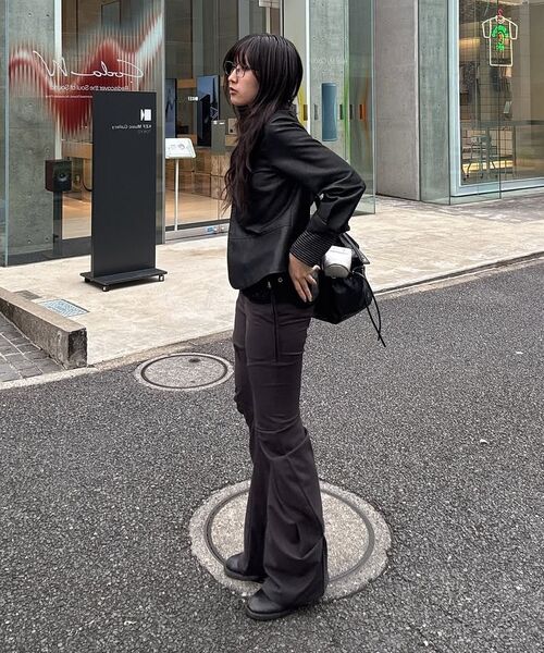 Asymmetrical Drape Pants (FL-245_Black)（その他パンツ）｜FLAREUP