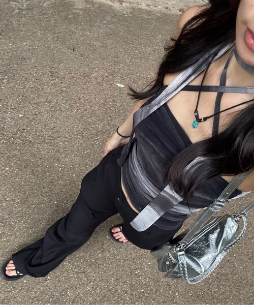 Asymmetrical Drape Pants (FL-245_Black)（その他パンツ）｜FLAREUP