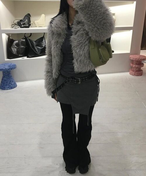 Asymmetrical Drape Pants (FL-245_Black)（その他パンツ）｜FLAREUP