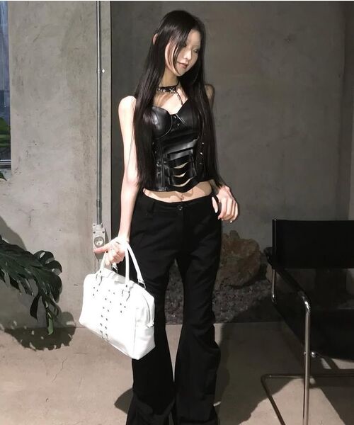Asymmetrical Drape Pants (FL-245_Black)（その他パンツ）｜FLAREUP