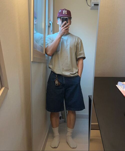 MUSINSA STANDARD（ムシンサスタンダード）の「マイクロストライプリラックスポケットTシャツ[オリーブ/アイボリー]（Tシャツ/カットソー・メンズ・その他・SMALL/LARGE/X-LARGE/XX-LARGE/XXX-LARGE/MEDIUM）」の7枚目の写真