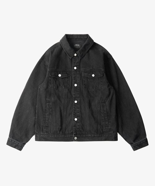 TOFFEE(トフィー)の「ウォッシュドデニムトラッカージャケット (WASHED BLACK)(デニムジャケット・メンズ・その他・MEDIUM/LARGE/X-LARGE)」の2枚目の写真
