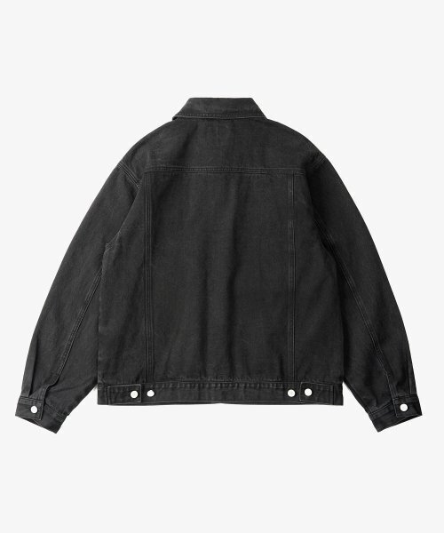 TOFFEE(トフィー)の「ウォッシュドデニムトラッカージャケット (WASHED BLACK)(デニムジャケット・メンズ・その他・MEDIUM/LARGE/X-LARGE)」の3枚目の写真